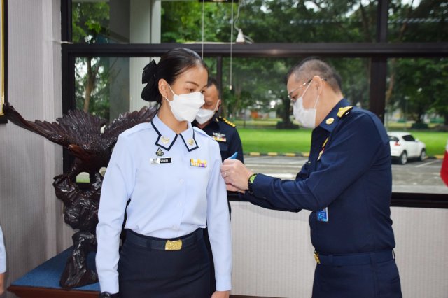 พิธีประดับยศข้าราชการ วิทยาลัยการทัพอากาศ กรมยุทธศึกษาทหารอากาศ