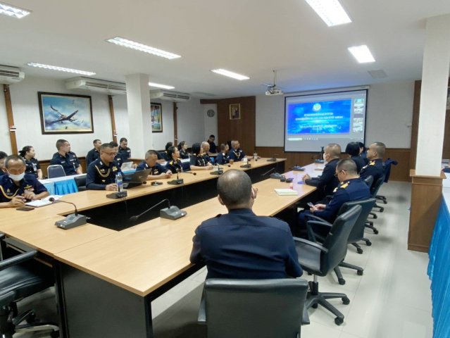 วิทยาลัยการทัพอากาศรับฟังการประชุมมอบแนวทางการปฏิบัติงาน ยศ.ทอ. ประจำปี ๒๕๖๙