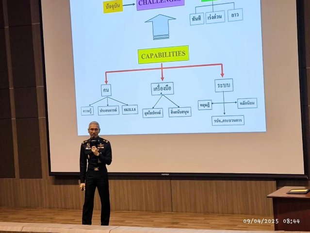 การบรรยายเรื่อง“การกำหนดขีดความสามารถทางทหาร”