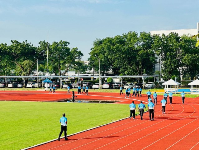 นักศึกษาวิทยาลัยการทัพอากาศ รุ่นที่ ๕๙ ทดสอบสมรรถภาพทางกาย