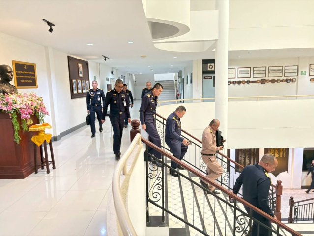 การซ้อมแผนการปฏิบัติเมื่อเกิดอัคคีภัยในพื้นที่ วิทยาลัยการทัพอากาศ กรมยุทธศึกษาทหารอากาศ