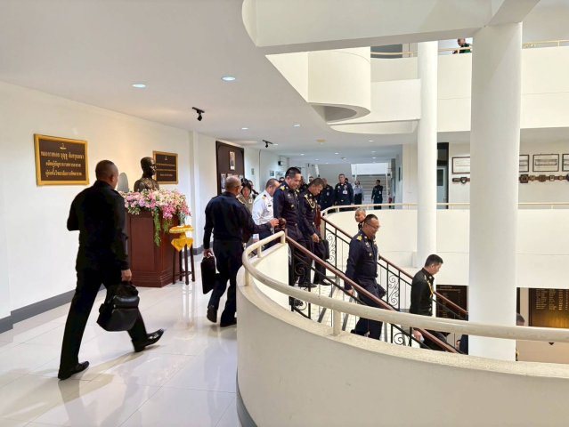 การซ้อมแผนการปฏิบัติเมื่อเกิดอัคคีภัยในพื้นที่ วิทยาลัยการทัพอากาศ กรมยุทธศึกษาทหารอากาศ