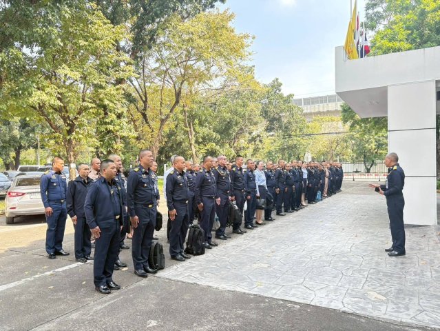 การซ้อมแผนการปฏิบัติเมื่อเกิดอัคคีภัยในพื้นที่ วิทยาลัยการทัพอากาศ กรมยุทธศึกษาทหารอากาศ