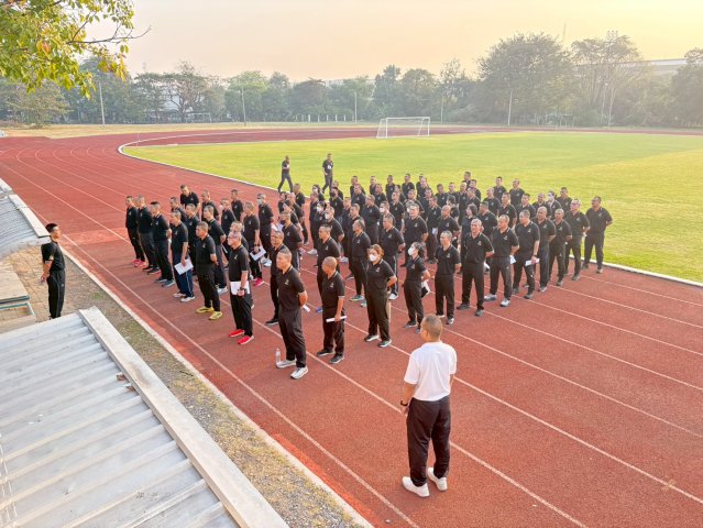 นักศึกษาหลักสูตรการทัพอากาศ รุ่นที่ ๖๐ เข้ารับการทดสอบสมรรถภาพทางกายประจำปี ๒๕๖๙