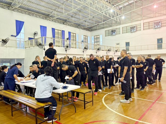 นักศึกษาหลักสูตรการทัพอากาศ รุ่นที่ ๖๐ เข้ารับการทดสอบสมรรถภาพทางกายประจำปี ๒๕๖๙